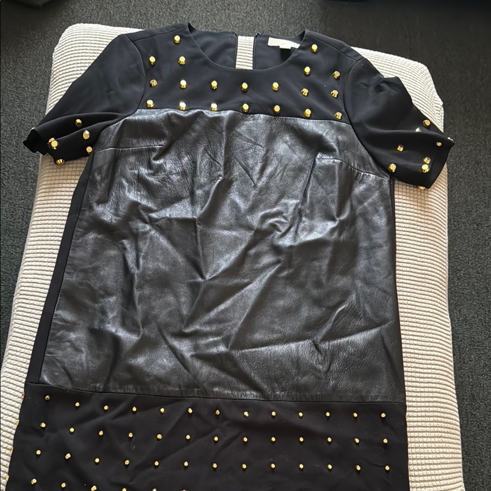 Black Dress with Gold Studs